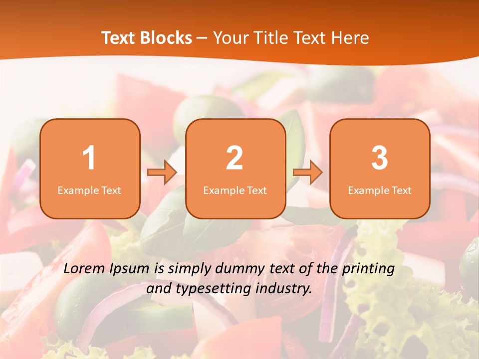 Lettuce Mediterranean Cuisine Tomatoes PowerPoint Template