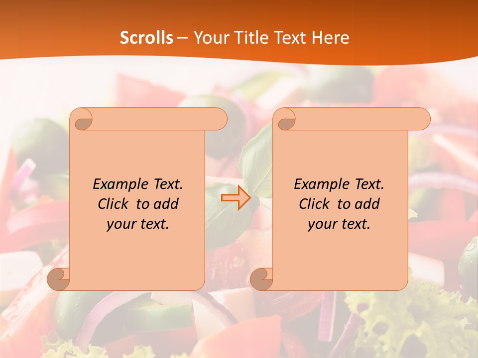 Lettuce Mediterranean Cuisine Tomatoes PowerPoint Template