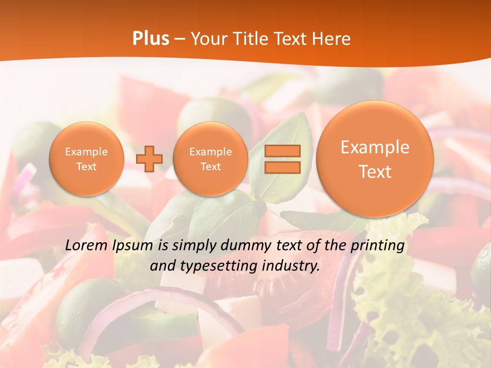 Lettuce Mediterranean Cuisine Tomatoes PowerPoint Template