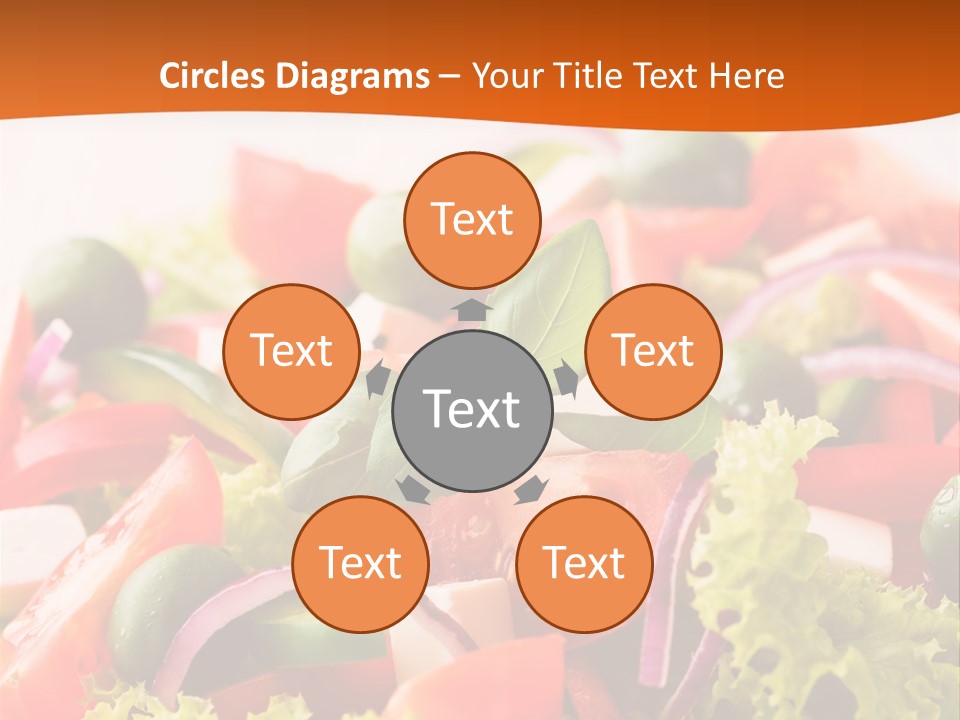 Lettuce Mediterranean Cuisine Tomatoes PowerPoint Template