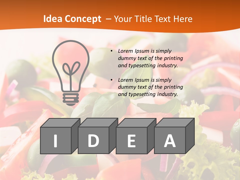 Lettuce Mediterranean Cuisine Tomatoes PowerPoint Template