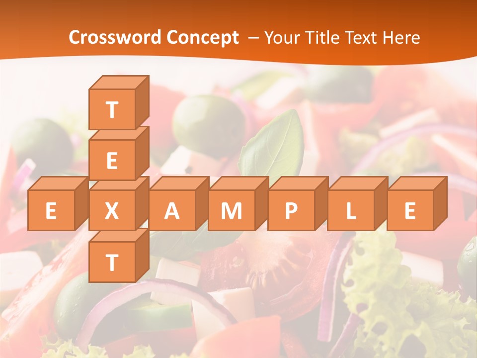 Lettuce Mediterranean Cuisine Tomatoes PowerPoint Template