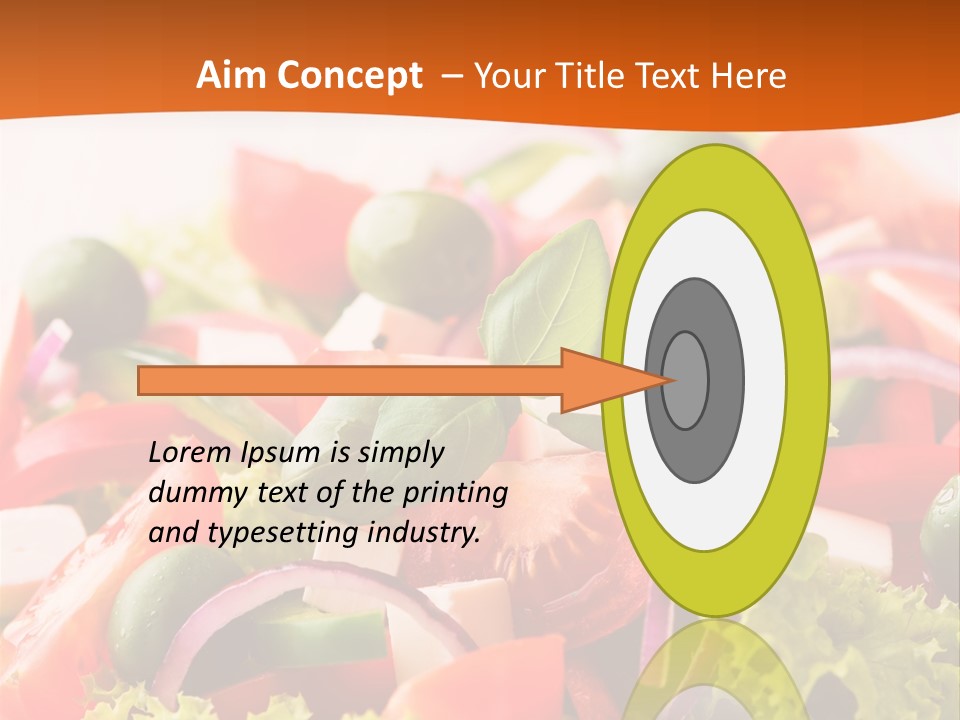 Lettuce Mediterranean Cuisine Tomatoes PowerPoint Template