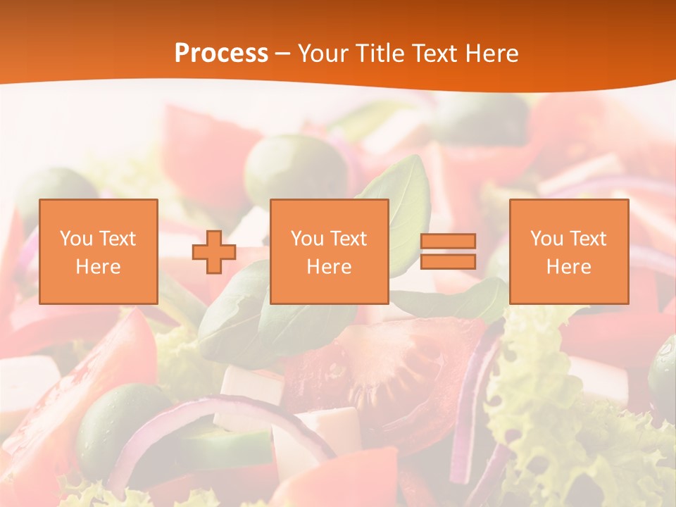 Lettuce Mediterranean Cuisine Tomatoes PowerPoint Template