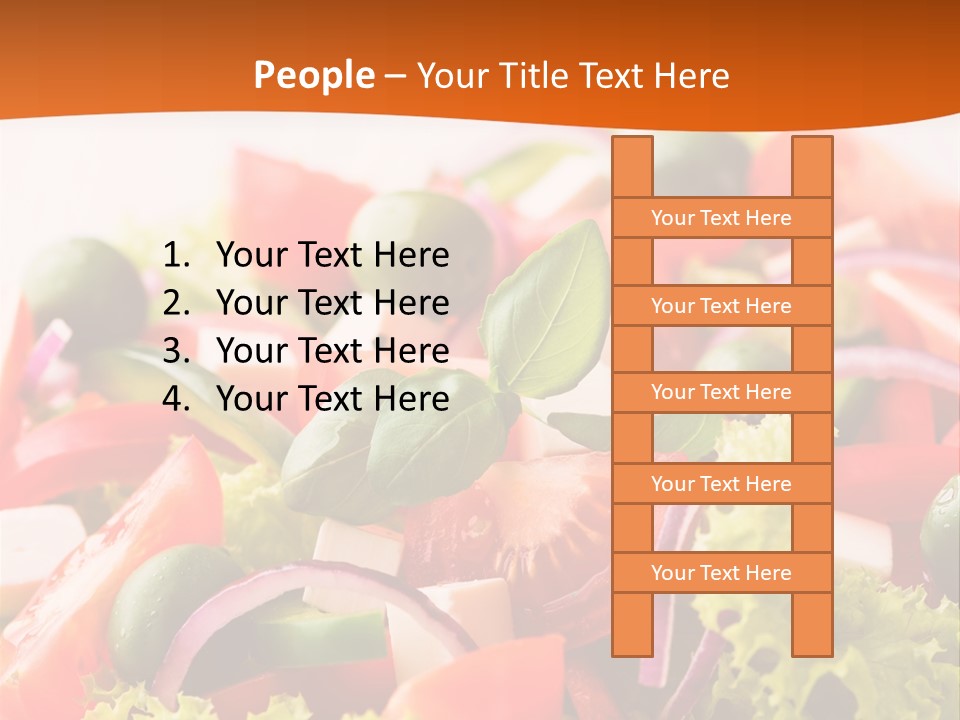 Lettuce Mediterranean Cuisine Tomatoes PowerPoint Template