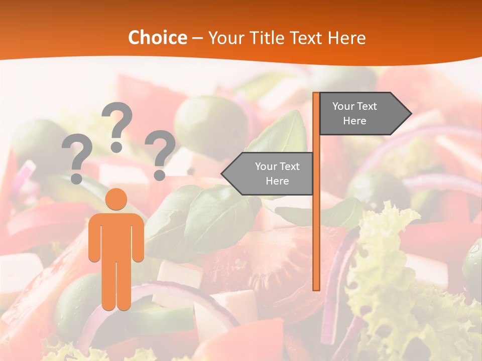 Lettuce Mediterranean Cuisine Tomatoes PowerPoint Template