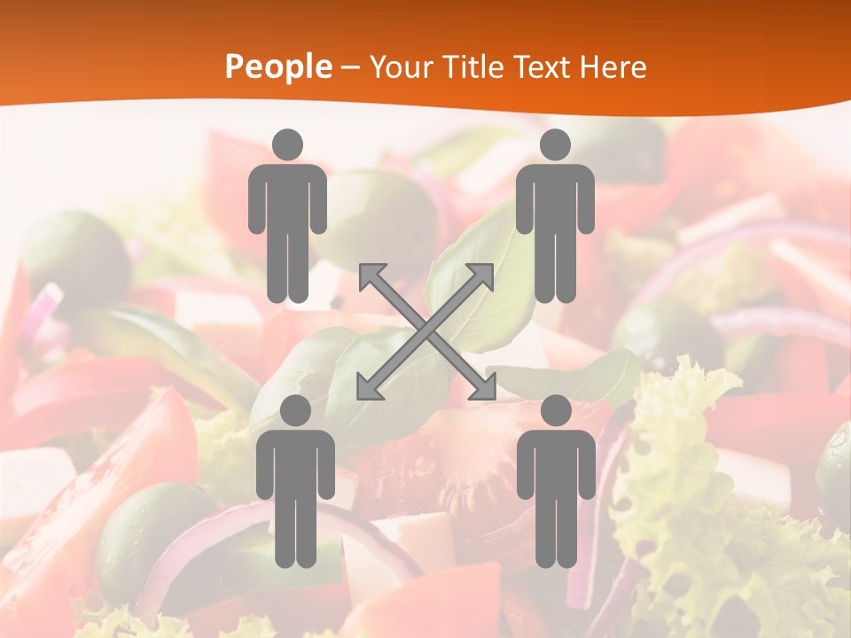 Lettuce Mediterranean Cuisine Tomatoes PowerPoint Template