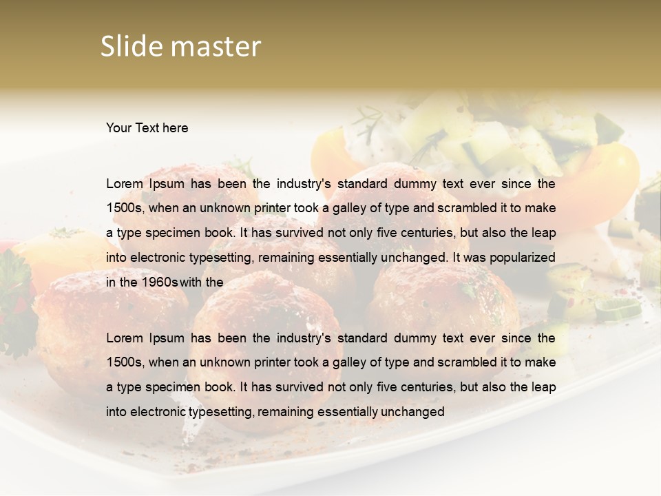 Roasted Dressing Salad PowerPoint Template