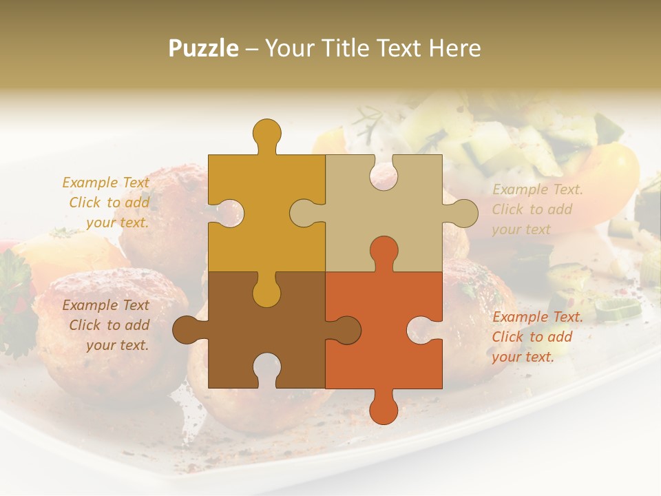 Roasted Dressing Salad PowerPoint Template