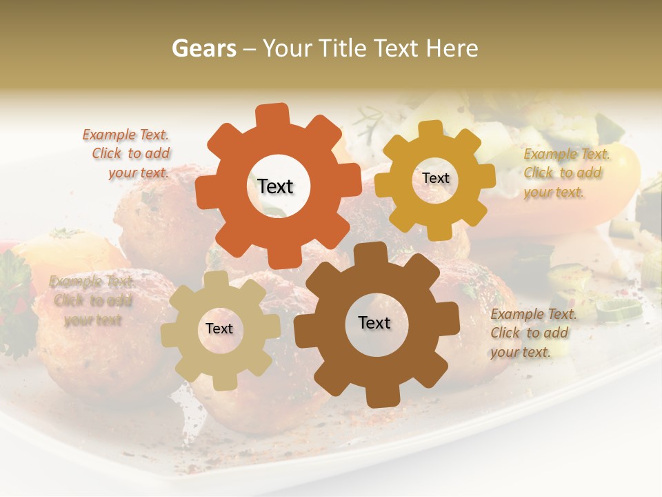 Roasted Dressing Salad PowerPoint Template