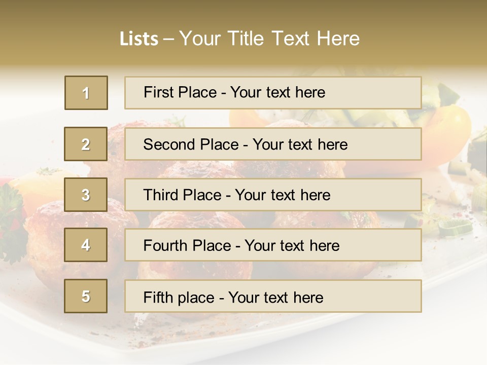 Roasted Dressing Salad PowerPoint Template