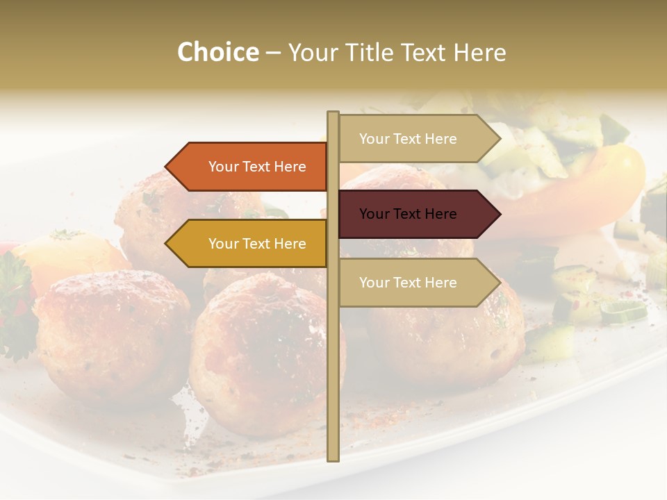 Roasted Dressing Salad PowerPoint Template