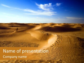 Sand Dune Tunisia PowerPoint Template