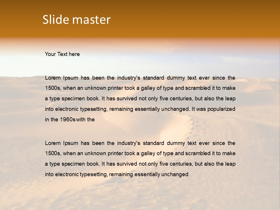 Sand Dune Tunisia PowerPoint Template