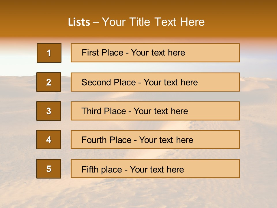 Sand Dune Tunisia PowerPoint Template