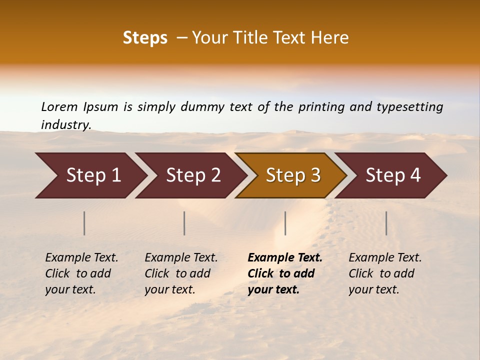 Sand Dune Tunisia PowerPoint Template
