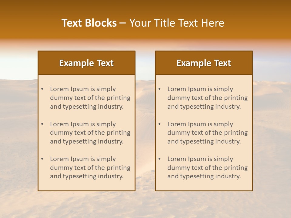 Sand Dune Tunisia PowerPoint Template