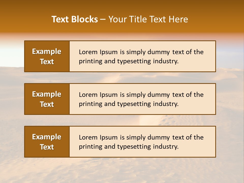 Sand Dune Tunisia PowerPoint Template