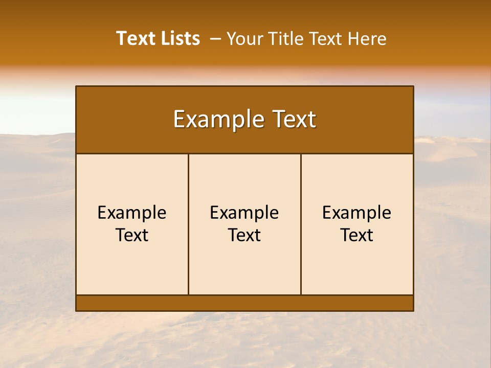 Sand Dune Tunisia PowerPoint Template
