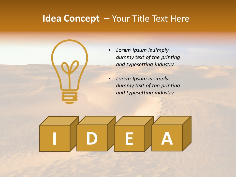 Sand Dune Tunisia PowerPoint Template