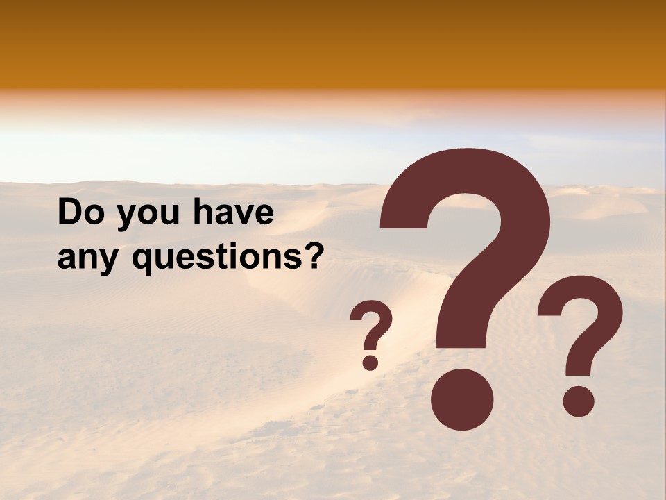 Sand Dune Tunisia PowerPoint Template