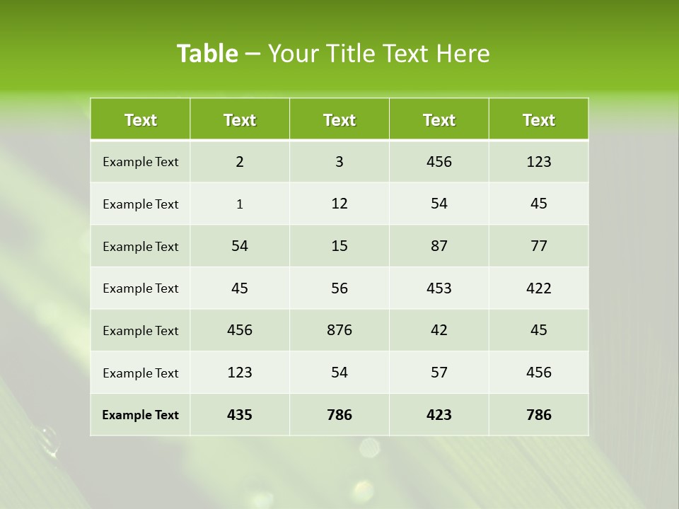 Regen Nahaufnahme Klima PowerPoint Template