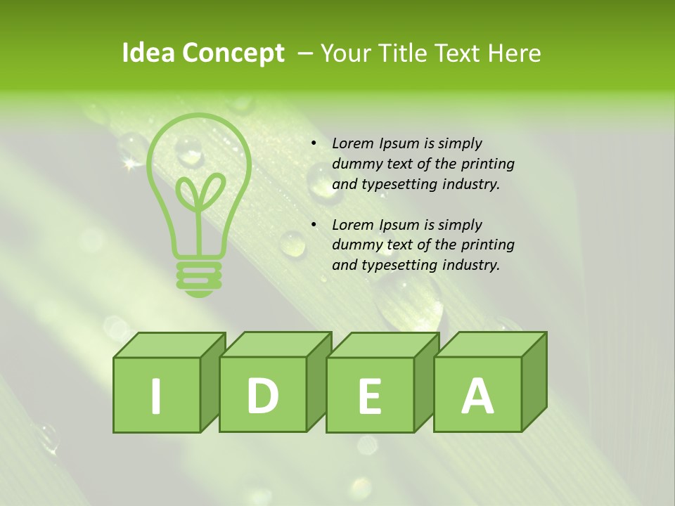 Regen Nahaufnahme Klima PowerPoint Template
