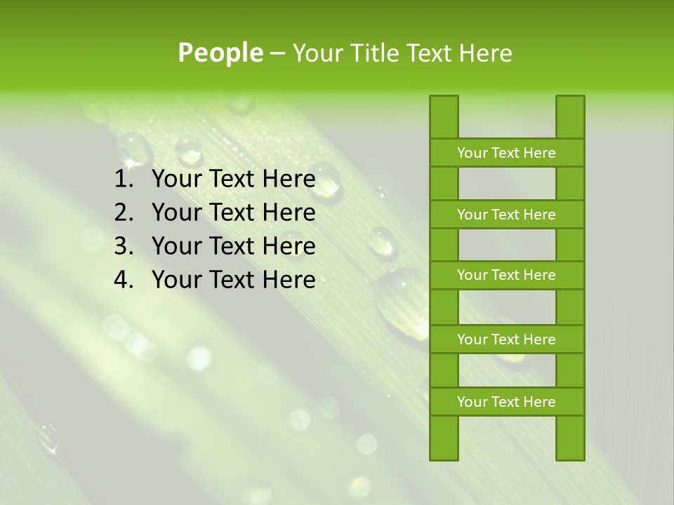Regen Nahaufnahme Klima PowerPoint Template