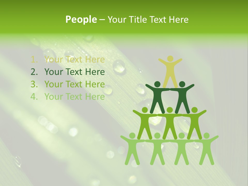 Regen Nahaufnahme Klima PowerPoint Template