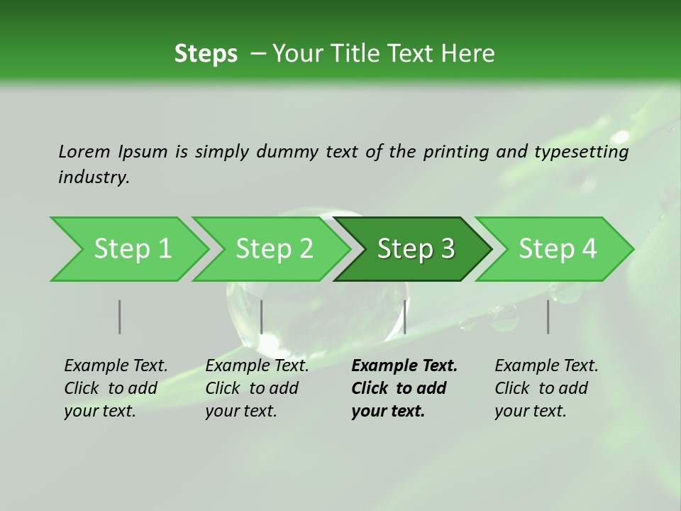 Sinnlich Oase Regentropfen PowerPoint Template