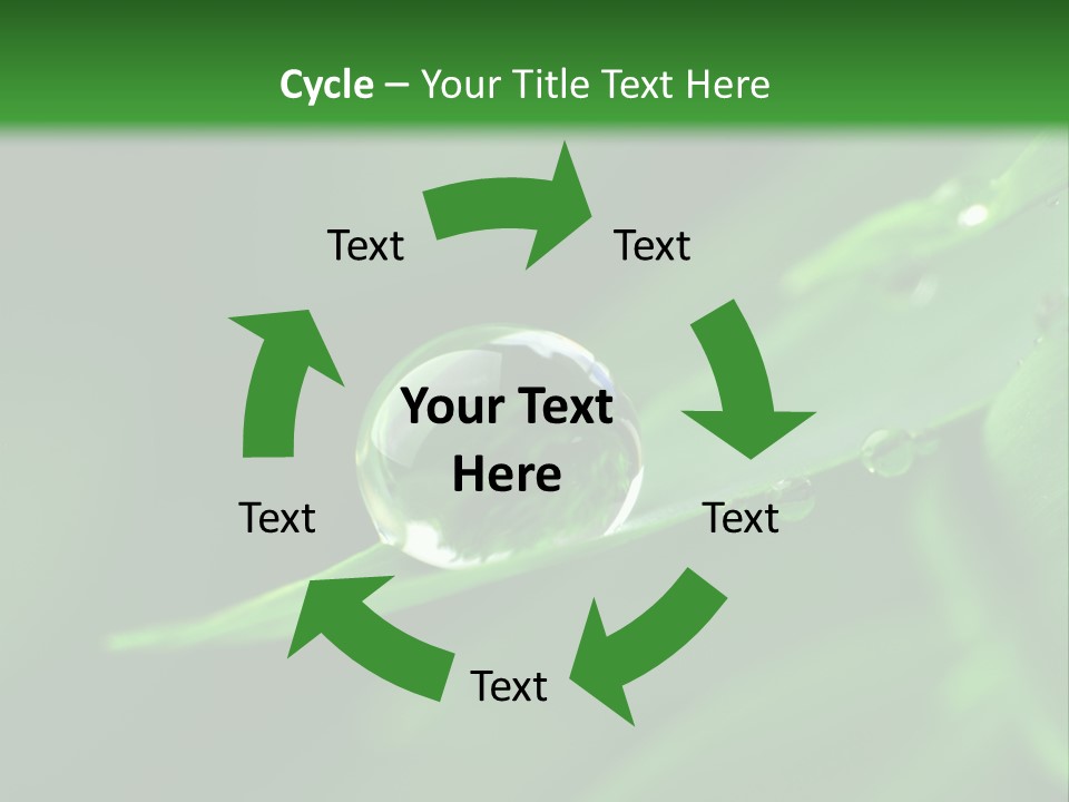 Sinnlich Oase Regentropfen PowerPoint Template