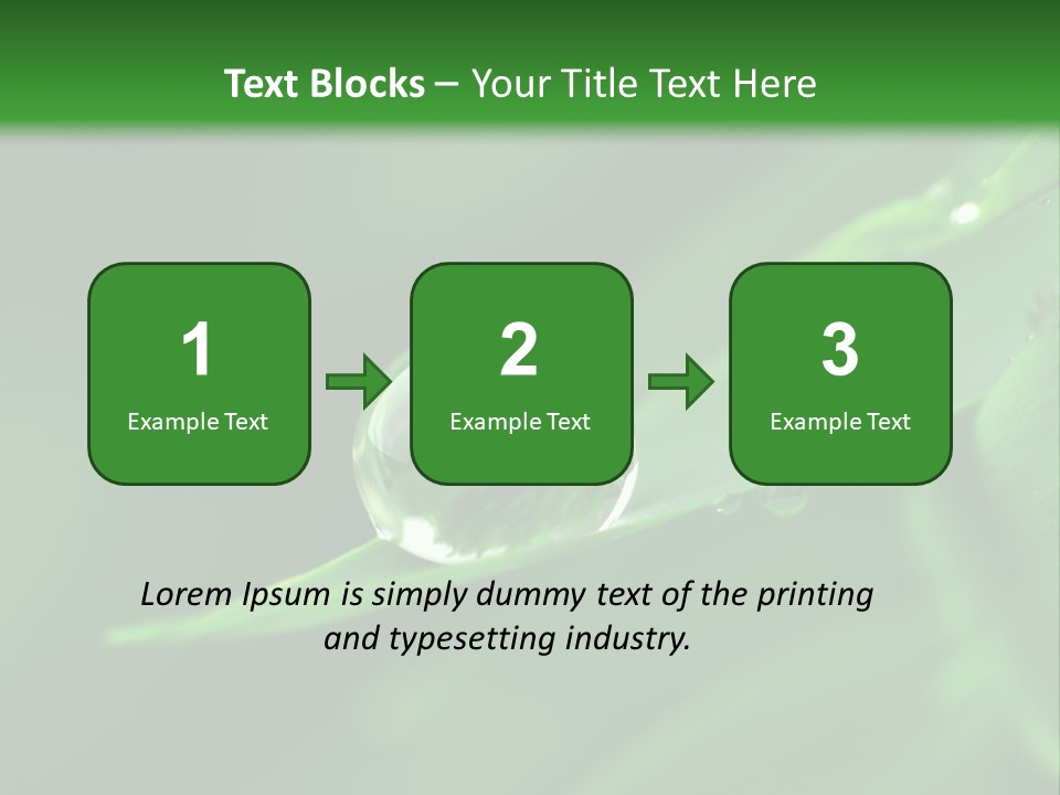Sinnlich Oase Regentropfen PowerPoint Template