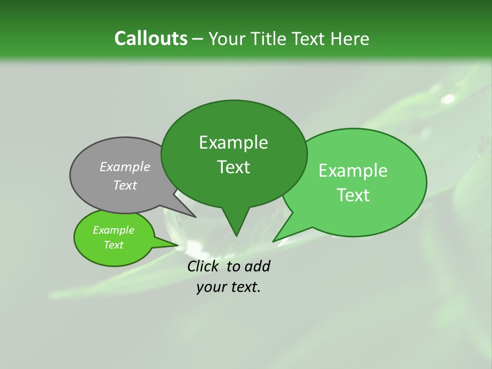 Sinnlich Oase Regentropfen PowerPoint Template
