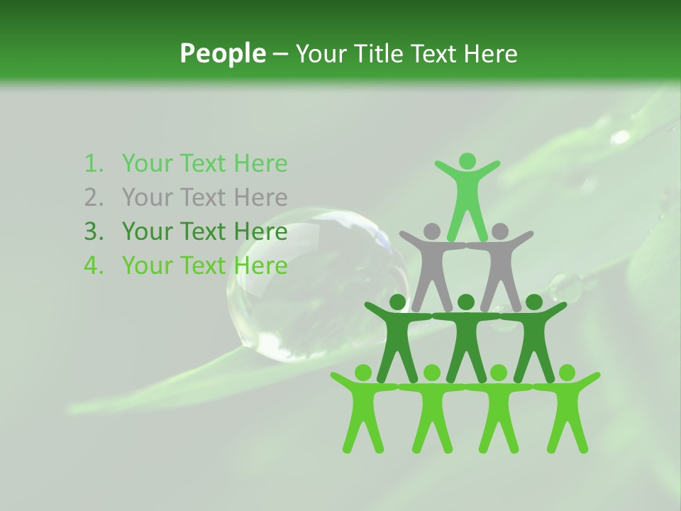 Sinnlich Oase Regentropfen PowerPoint Template