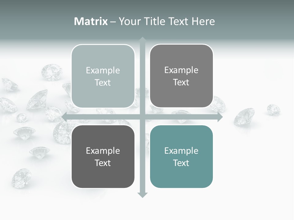 Clear Reflection Gemstones PowerPoint Template