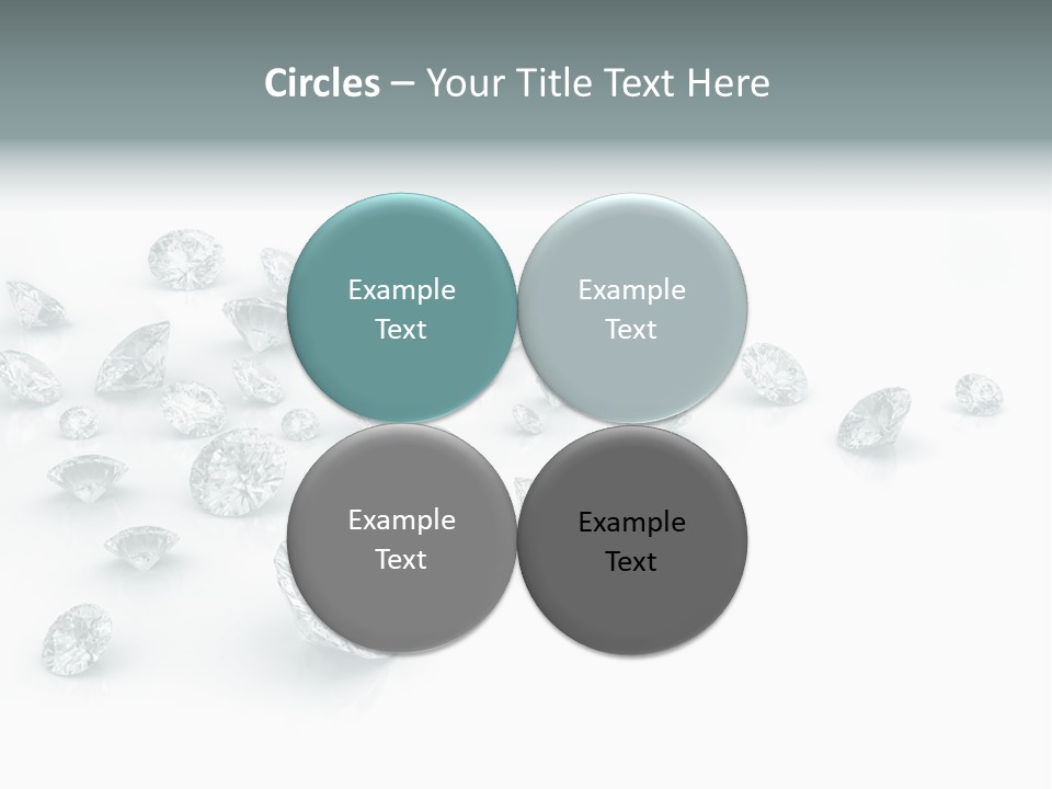 Clear Reflection Gemstones PowerPoint Template