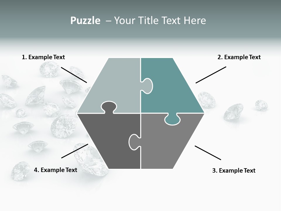 Clear Reflection Gemstones PowerPoint Template