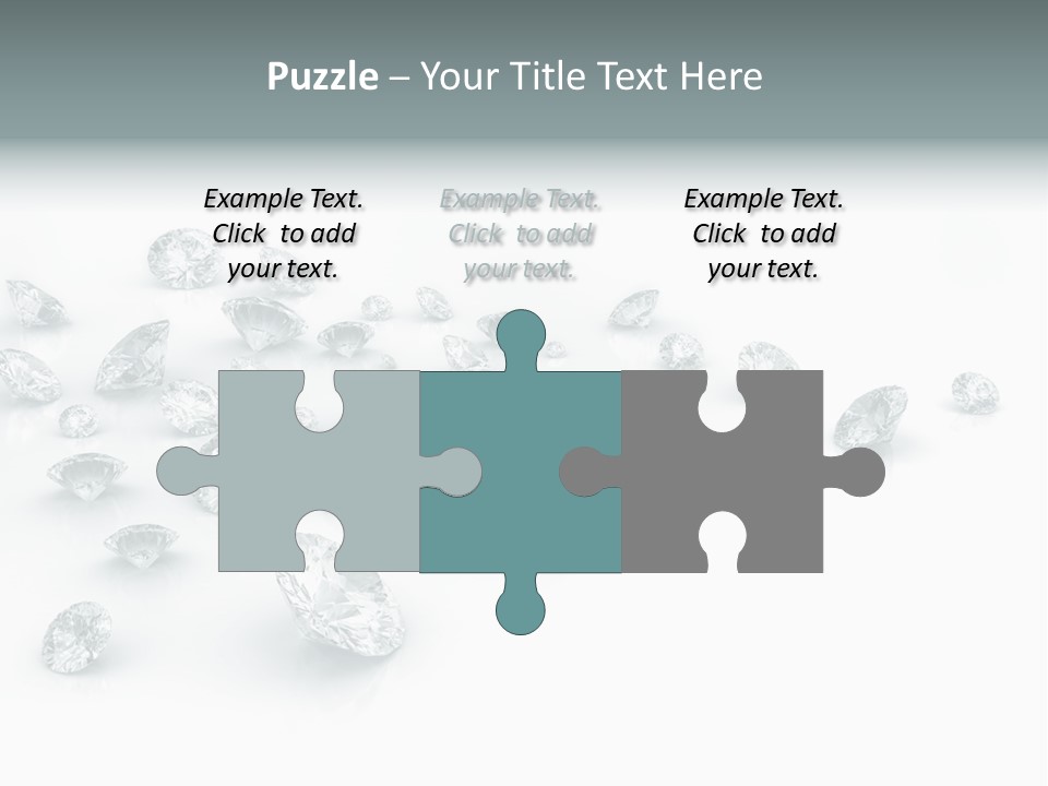 Clear Reflection Gemstones PowerPoint Template