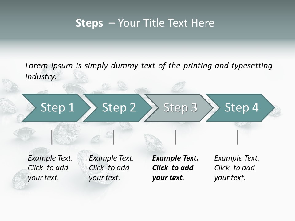 Clear Reflection Gemstones PowerPoint Template