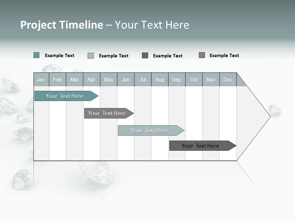 Clear Reflection Gemstones PowerPoint Template