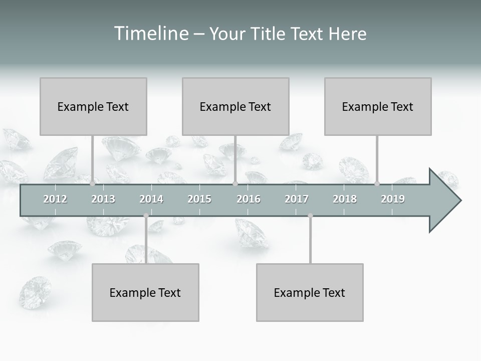 Clear Reflection Gemstones PowerPoint Template