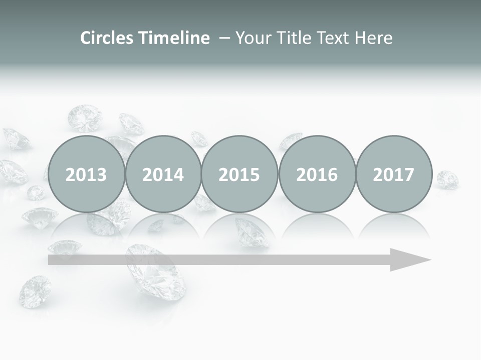 Clear Reflection Gemstones PowerPoint Template