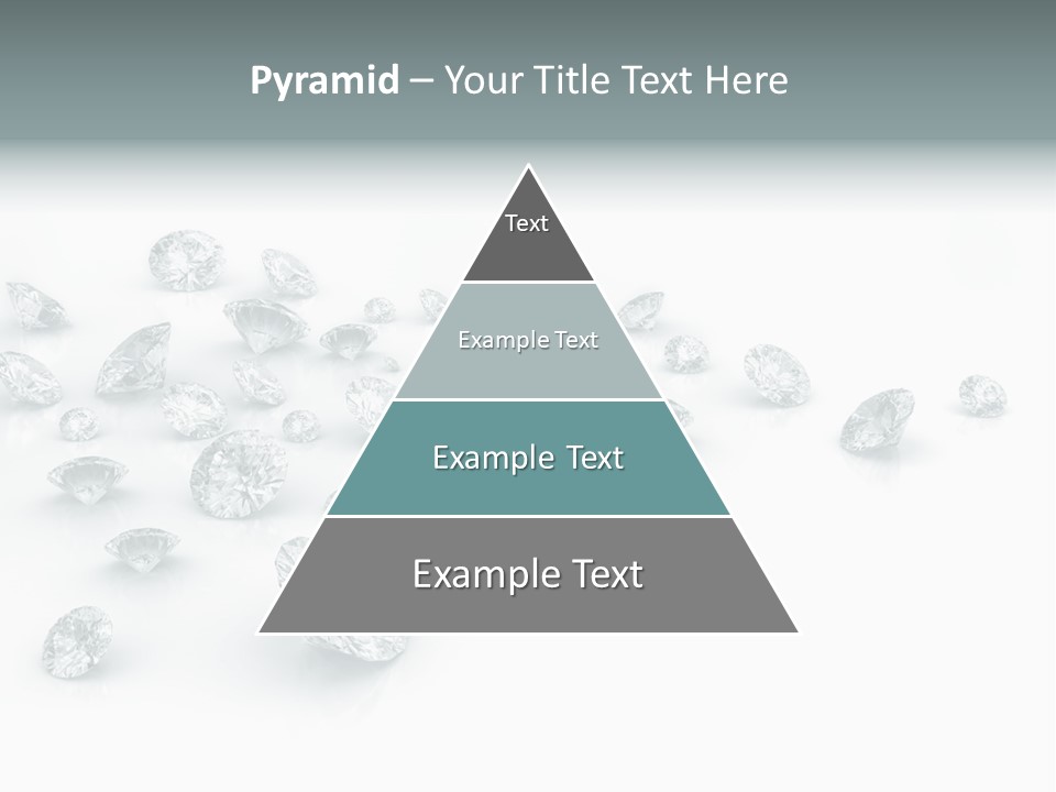 Clear Reflection Gemstones PowerPoint Template