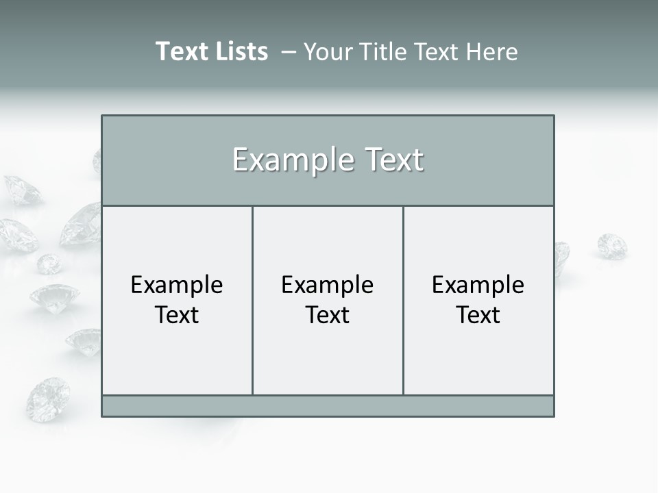 Clear Reflection Gemstones PowerPoint Template