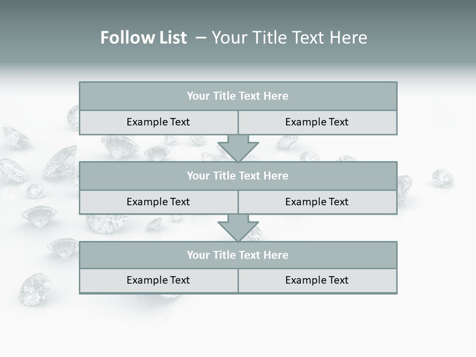 Clear Reflection Gemstones PowerPoint Template