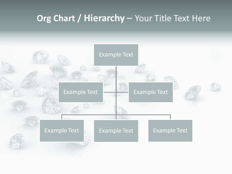 Clear Reflection Gemstones PowerPoint Template