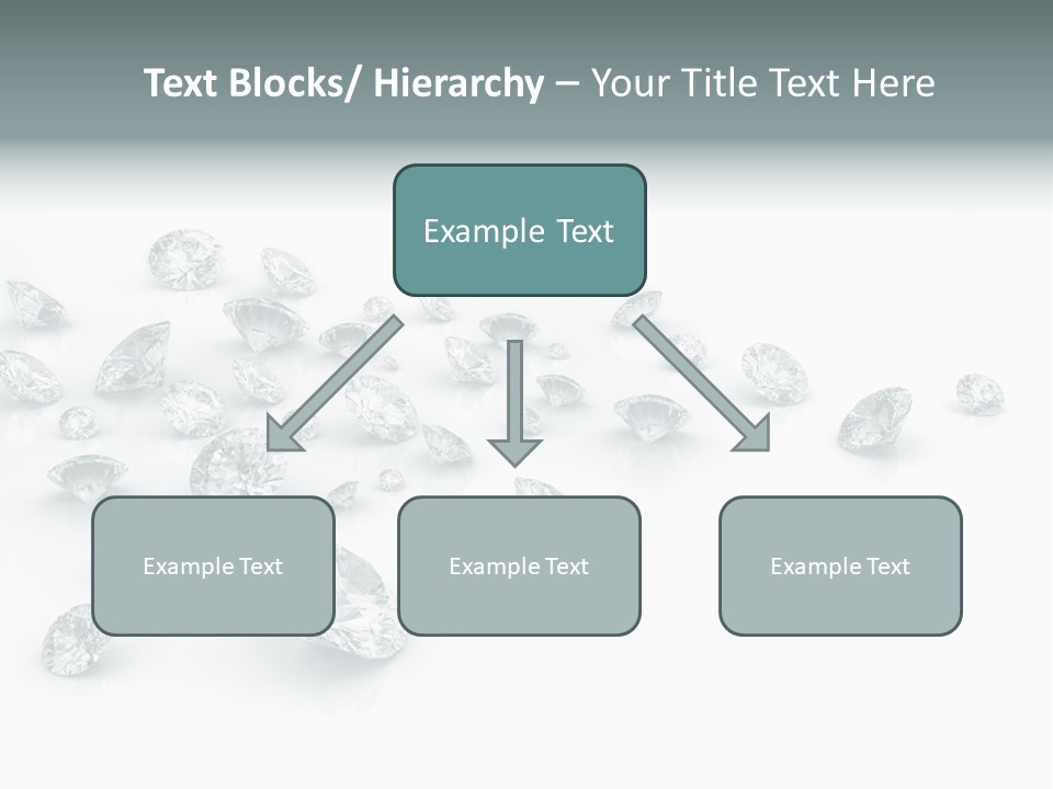 Clear Reflection Gemstones PowerPoint Template