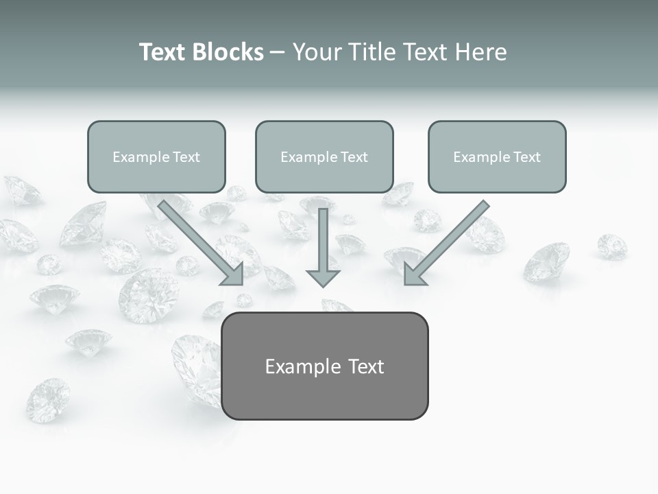 Clear Reflection Gemstones PowerPoint Template
