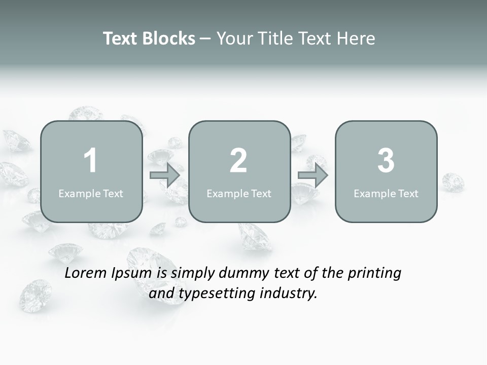 Clear Reflection Gemstones PowerPoint Template