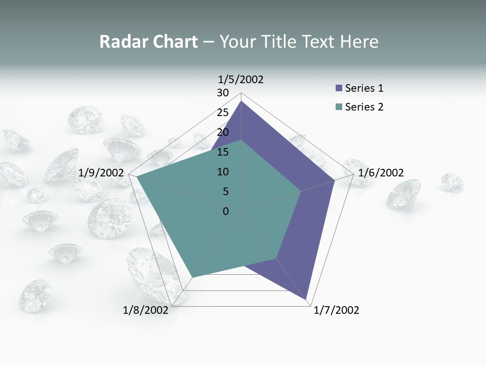 Clear Reflection Gemstones PowerPoint Template